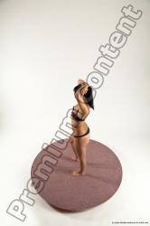 Underwear Woman White Standing poses - ALL Slim long black Standing poses - simple Multi angle poses Academic