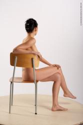 Nude Woman White Sitting poses - ALL Slim medium black Sitting poses - simple Pinup