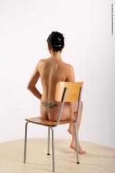 Nude Woman White Sitting poses - ALL Slim medium black Sitting poses - simple Pinup