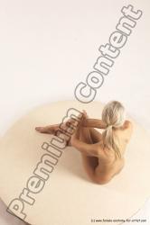 Nude Woman White Sitting poses - ALL Slim long blond Sitting poses - simple Multi angle poses Pinup