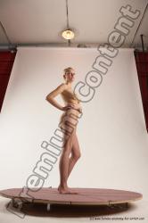 Nude Woman White Standing poses - ALL Slim long blond Standing poses - simple Multi angle poses Pinup