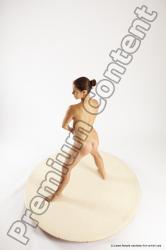 Nude Woman White Standing poses - ALL Athletic long brown Standing poses - simple Multi angle poses Pinup