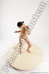 Nude Woman White Standing poses - ALL Slim long brown Standing poses - simple Multi angle poses Pinup