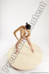 Nude Woman White Standing poses - ALL Slim long brown Standing poses - simple Multi angle poses Pinup