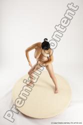 Nude Woman White Standing poses - ALL Slim long brown Standing poses - simple Multi angle poses Pinup