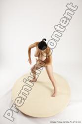 Nude Woman White Standing poses - ALL Slim long brown Standing poses - simple Multi angle poses Pinup