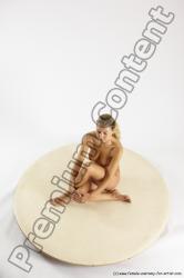 Nude Woman White Sitting poses - ALL Slim long blond Sitting poses - simple Multi angle poses Pinup