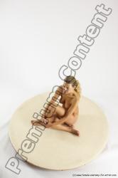 Nude Woman White Sitting poses - ALL Slim long blond Sitting poses - simple Multi angle poses Pinup