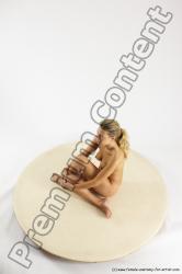 Nude Woman White Sitting poses - ALL Slim long blond Sitting poses - simple Multi angle poses Pinup