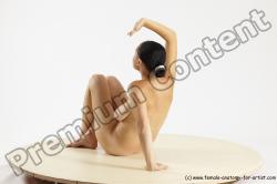 Nude Woman White Sitting poses - ALL Slim long brown Sitting poses - simple Multi angle poses Pinup