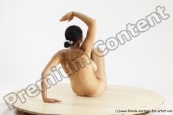 Nude Woman White Sitting poses - ALL Slim long brown Sitting poses - simple Multi angle poses Pinup