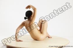 Nude Woman White Sitting poses - ALL Slim long brown Sitting poses - simple Multi angle poses Pinup