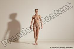 Nude Woman White Slim long black Dancing Dynamic poses Pinup