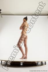 Underwear Woman White Standing poses - ALL Athletic long brown Standing poses - simple Multi angle poses Academic