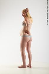 Underwear Woman White Standing poses - ALL Pregnant long blond Standing poses - simple Academic