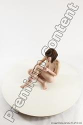 Nude Woman White Sitting poses - ALL Slim medium brown Sitting poses - simple Multi angle poses Pinup