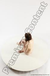 Nude Woman White Sitting poses - ALL Slim medium brown Sitting poses - simple Multi angle poses Pinup