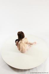 Nude Woman White Sitting poses - ALL Slim medium brown Sitting poses - simple Multi angle poses Pinup