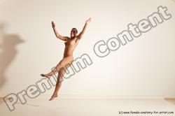 Nude Gymnastic poses Woman White Moving poses Athletic medium brown Dynamic poses Pinup