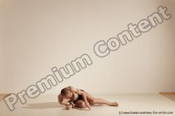 Underwear Gymnastic poses White Moving poses Slim bald Dynamic poses