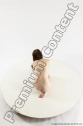 Nude Woman White Sitting poses - ALL Slim medium brown Sitting poses - on knees Multi angle poses Pinup