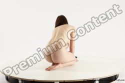 Nude Woman White Sitting poses - ALL Slim medium brown Sitting poses - on knees Multi angle poses Pinup