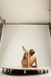 Nude Woman White Laying poses - ALL Slim long blond Standard Photoshoot Pinup