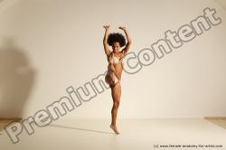 Underwear Woman Black Moving poses Athletic long black Dynamic poses Academic