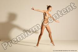 Modern aerobic poses of Kristyna