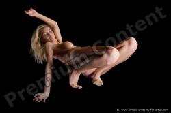 Nude Woman White Slim medium blond Hyper angle poses Pinup
