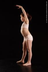 Underwear Woman White Standing poses - ALL Slim long brown Standing poses - simple Standard Photoshoot  Academic