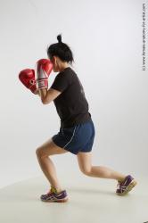 Sportswear Woman Asian Standing poses - ALL Average medium brown Fighting Standard Photoshoot Academic