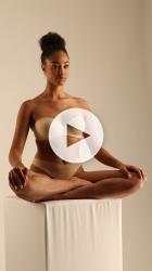 Underwear Woman Black Sitting poses - ALL Slim long black Sitting poses - simple Academic Video Poses