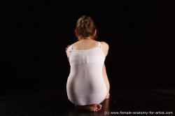 Underwear Woman White Sitting poses - ALL Average long brown Sitting poses - on knees Standard Photoshoot  Academic